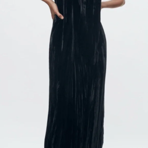 Zara velvet midi dress - Picture 2 of 4
